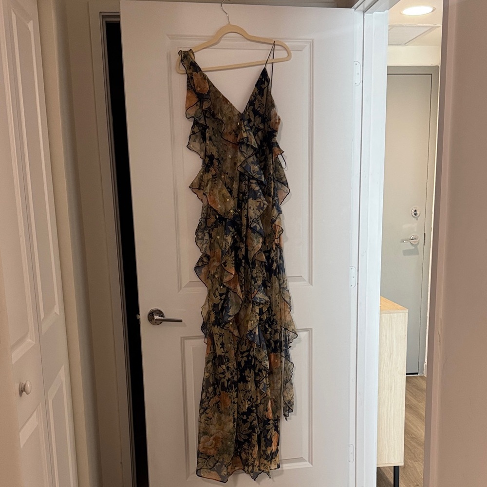 Worn once Hello Molly Elegant Floral Ruffle Dress